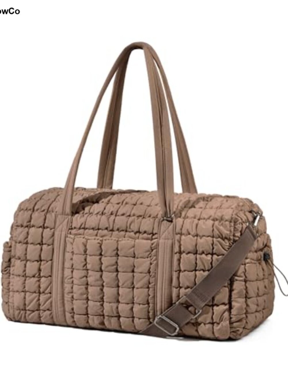 Quilted Travel Duffle Bag Puffer Weekender Overnight Duffel Gym Bag with